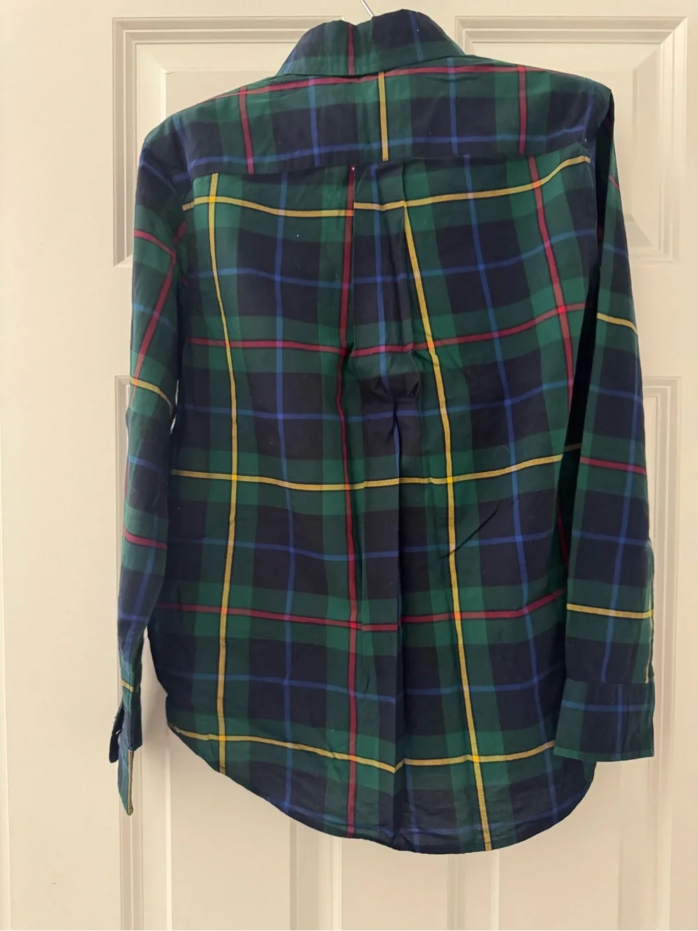 Ralph Lauren Green Navy Plaid Long-Sleeve Button-Down Shirt